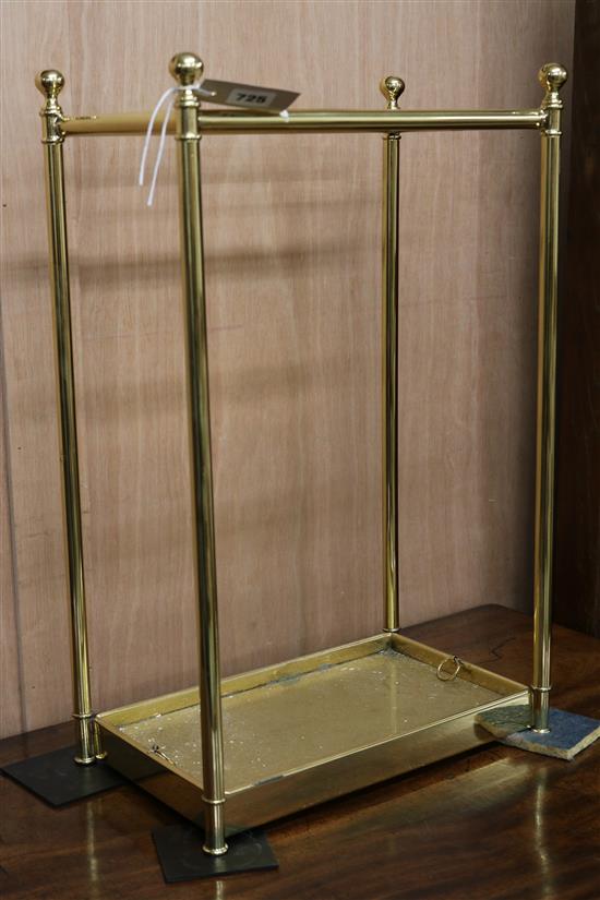 An Edwardian brass umbrella stand W.38cm